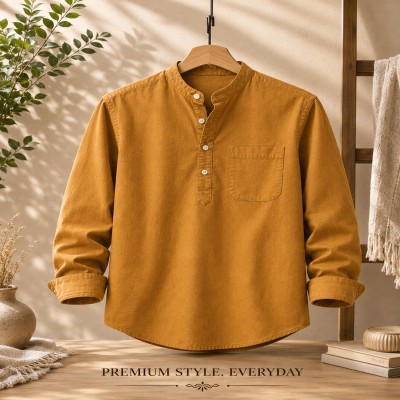 Oxford Cotton Fabrics Full Sleeve Katua For Men's Kathali