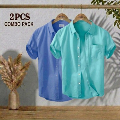 Premium Quality Short Sleeve Shirt Pest & Sky Blue
