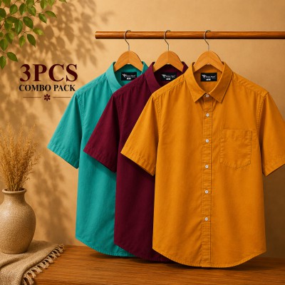 Premium Quality Short Sleeve Shirt Kathali Maroon & Pest