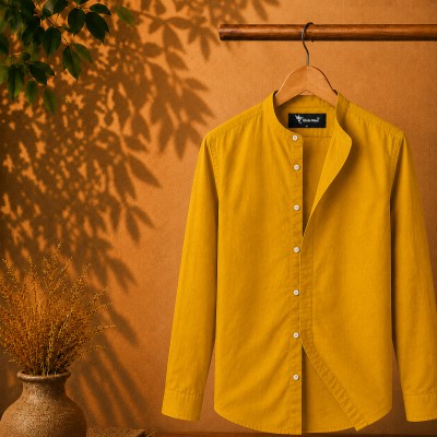 Long Sleeve Band Collar Shirt_Kathali