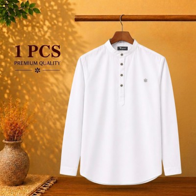 Satin Fabric Premium Quality Katua ForMen's White
