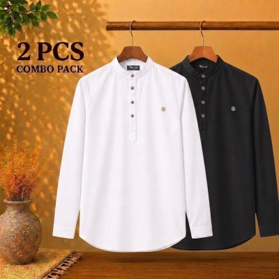 Satin Fabric Premium Quality Katua For Men's  White, Black