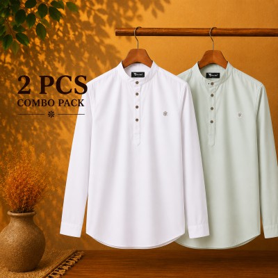 Satin Fabric Premium Quality Katua For Men's White, Light lemon