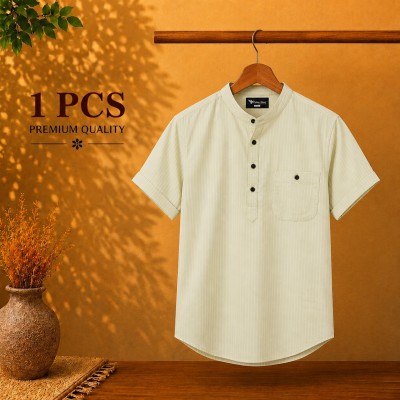 Cotton Stripe Fabrics Premium Quality Katua Lemon