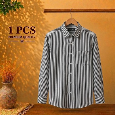 Premium Quality Formal Shirt Black Stripe