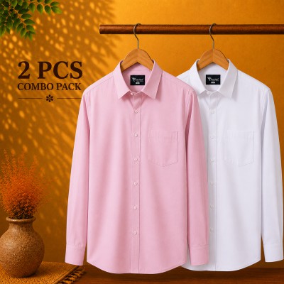 Premium Quality Formal Shirt Pink & White