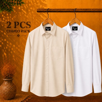 Premium Quality Formal Shirt Cream & White