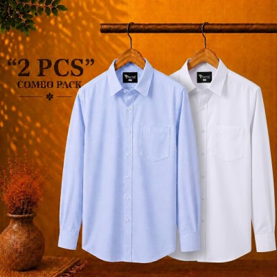 Premium Quality Formal Shirt Sky Blue & White