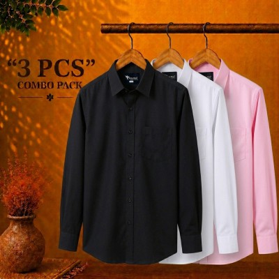 Premium Quality Formal Shirt Black, White, Pink