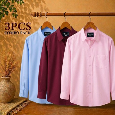 Premium Quality Formal Shirt Sky Blue ,Maroon & Pink