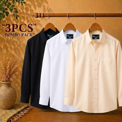 Premium Quality Formal Shirt Black , White & Cream