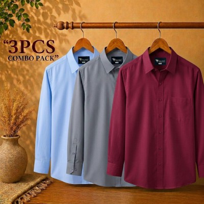 Premium Quality Formal Shirt Sky Blue , Ash & Maroon