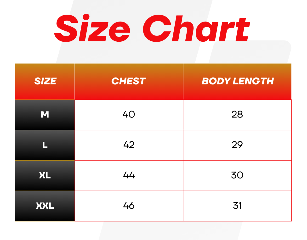 Size chart for Premium Cotton Formal Shirt Navy Blue, Lemon & Ash